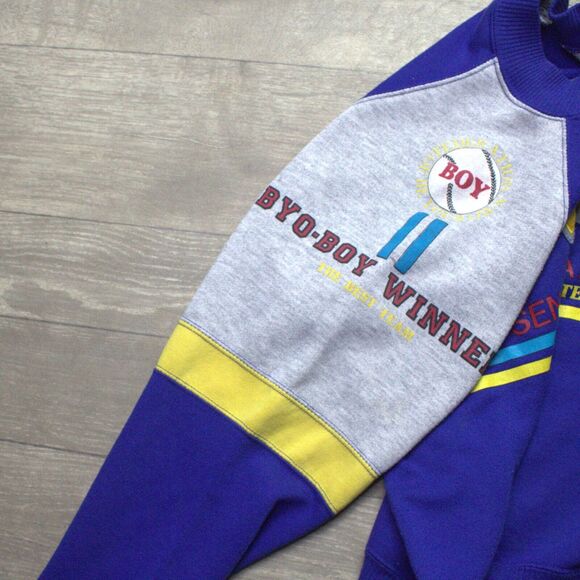 1980s Youth Vintage BYO Byo Boy Senior Champions Sweatshirt Medium - Picture 6 of 7